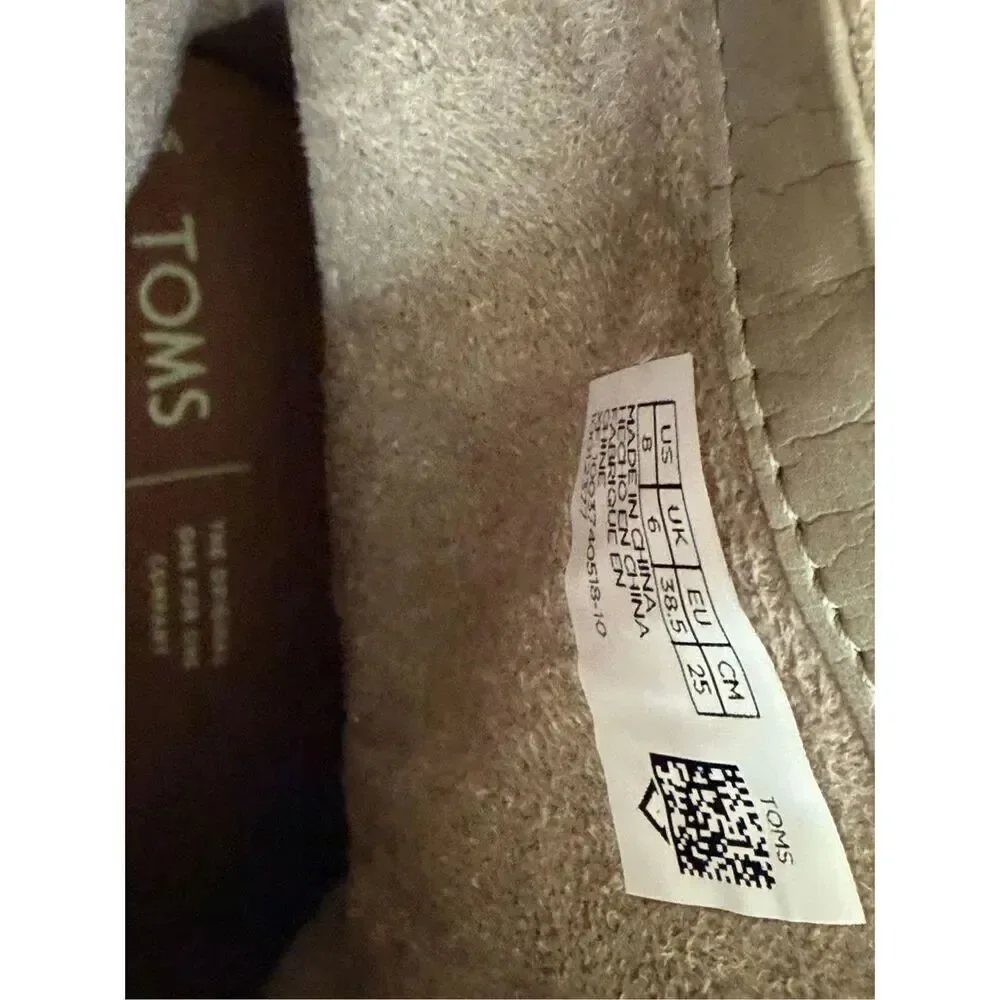 TOMS Evie Embroidered Heritage Canvas and Suede Booties SZ W8